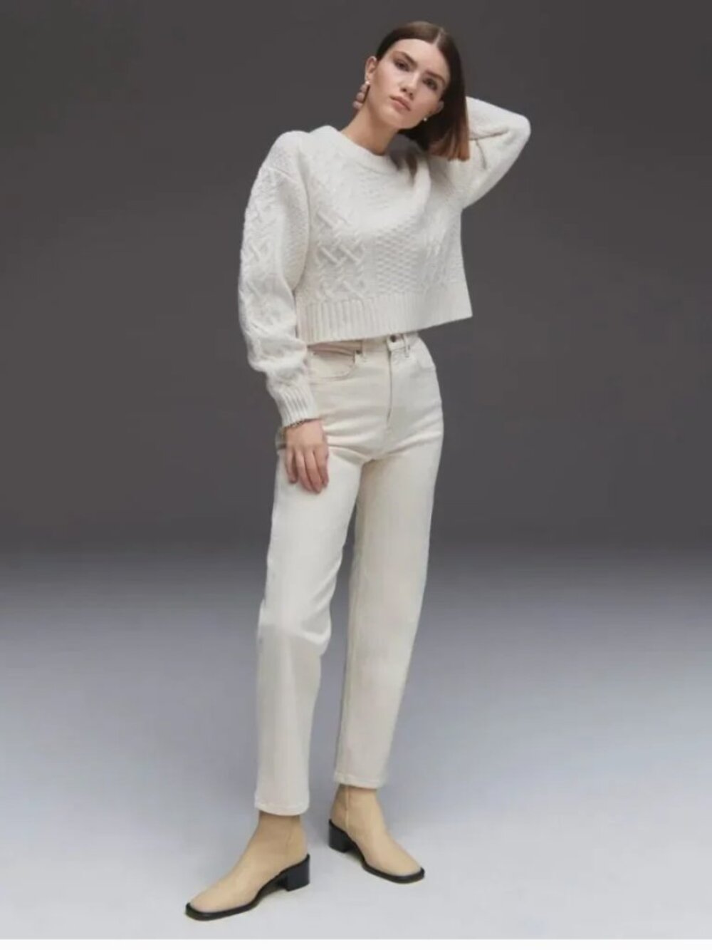 Everlane The Original Cheeky Jean Size 32 Ecru Off White